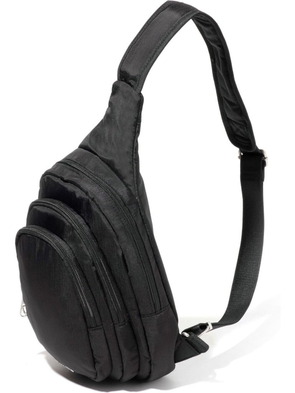 Lightweight Anti-Theft Multi Zip Sling Bag - RFID Protection & Locking Zippers